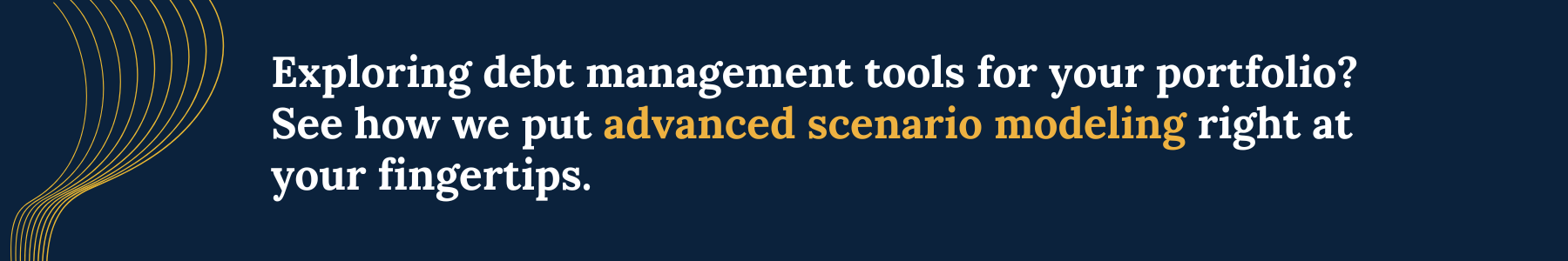 Banner providing a solution by reiterating the question, What Debt Management Tools Are Available for Commercial Real Estate Owners?